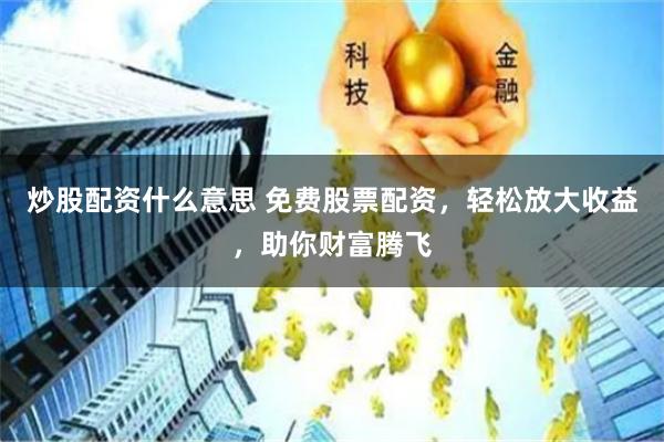 炒股配资什么意思 免费股票配资，轻松放大收益，助你财富腾飞